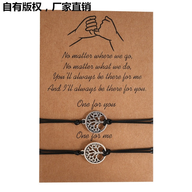 Simple Friendship Couples 2 Piece Bracelet Sets