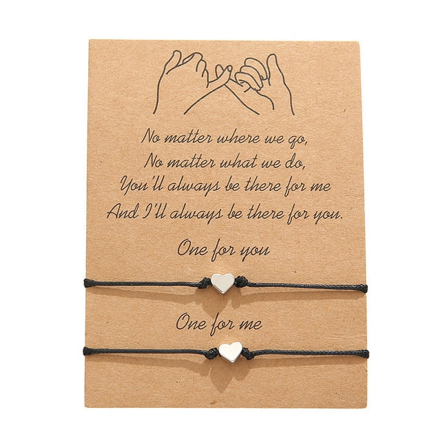 Simple Friendship Couples 2 Piece Bracelet Sets