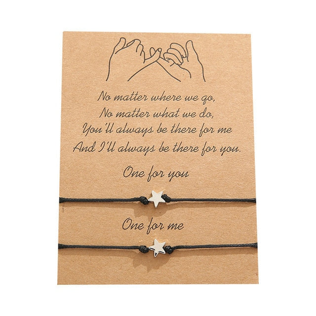 Simple Friendship Couples 2 Piece Bracelet Sets