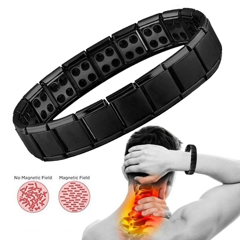 Black Stainless Steel Germanium Magnetic Bracelet