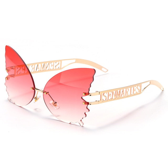 Butterfly Rimless Sunglasses
