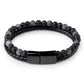 Natural Stone Genuine Leather Magnetic Bracelet