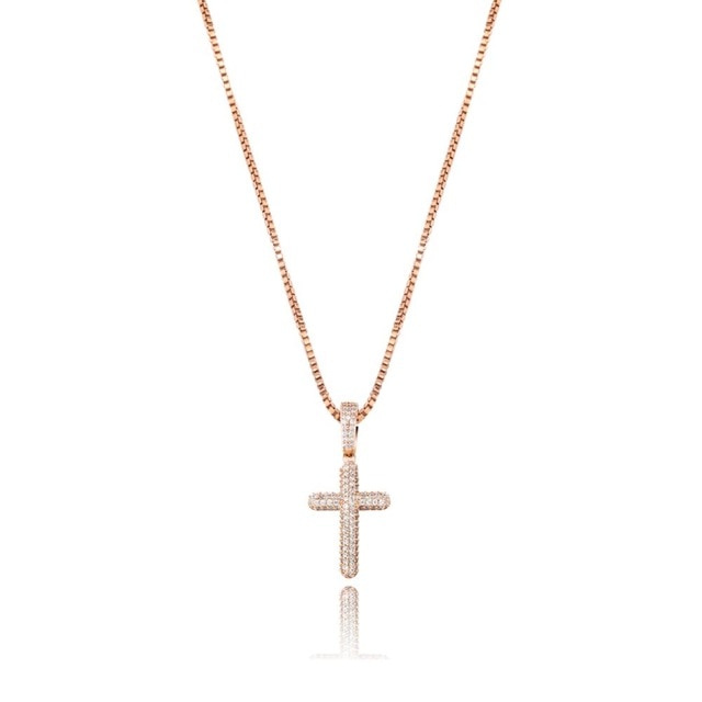 Iced Cross With Chain