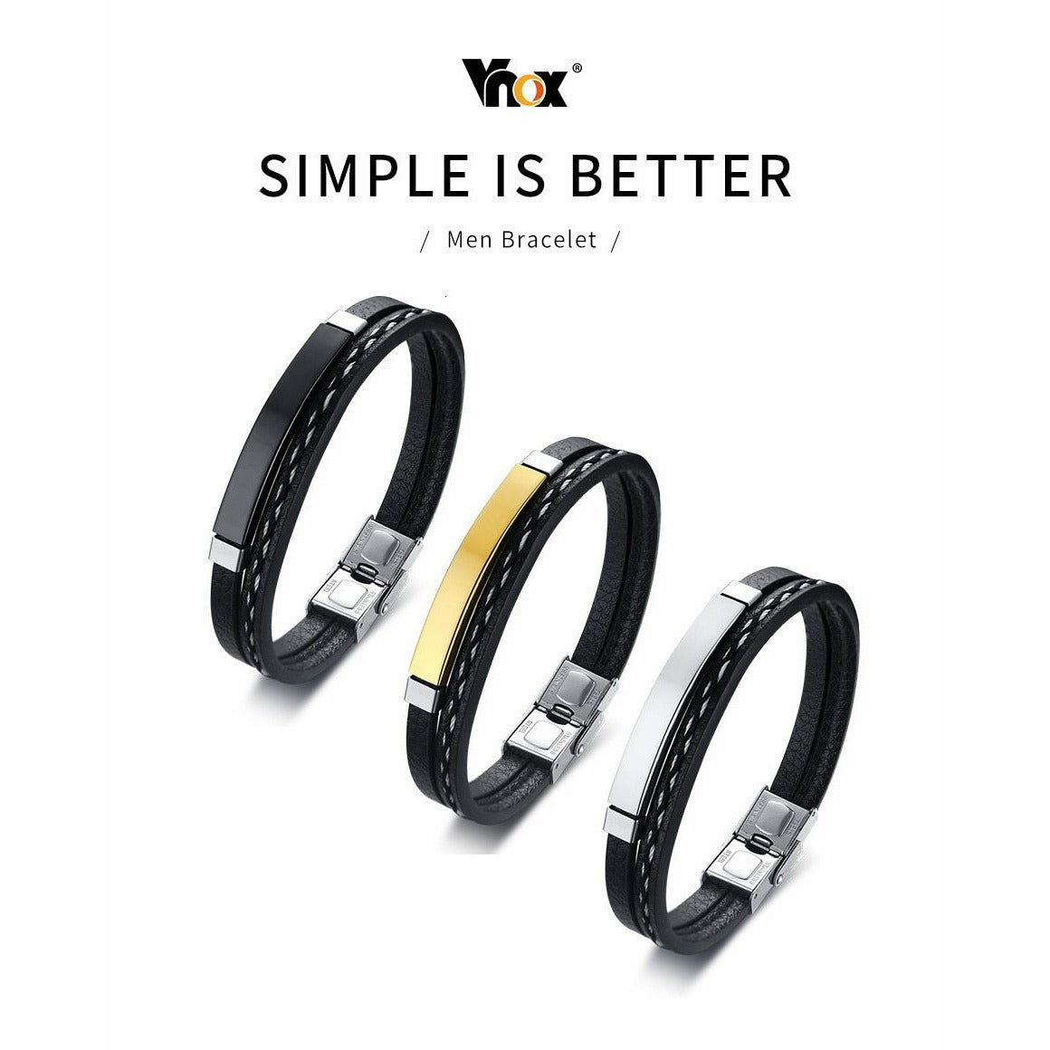 Unique Sew Lines Genuine Leather Bracelets