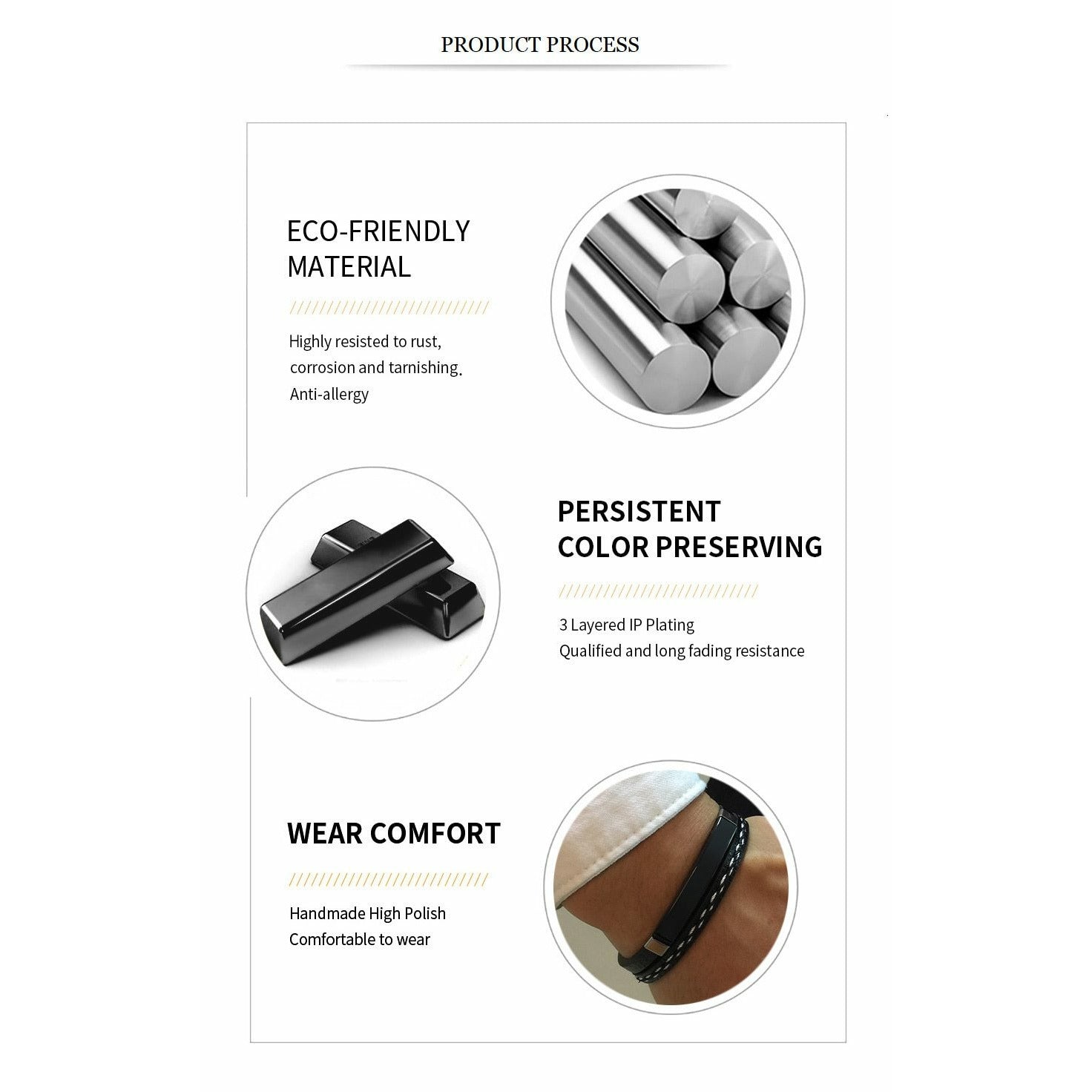 Unique Sew Lines Genuine Leather Bracelets