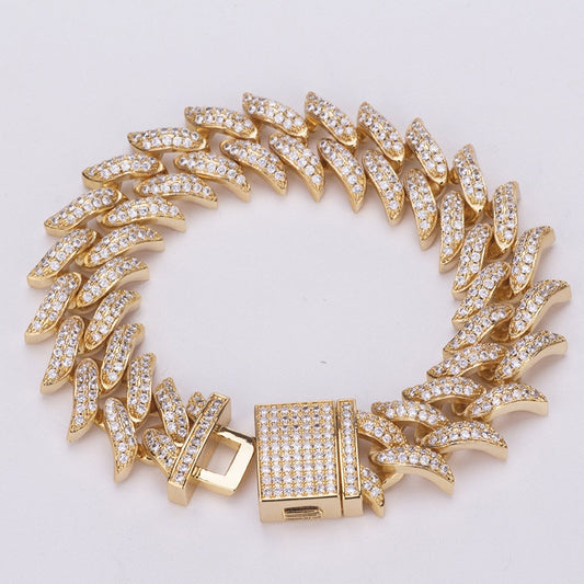 Iced Out Thorns Cuban Bracelet