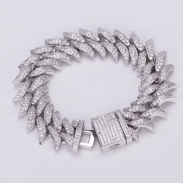 Iced Out Thorns Cuban Bracelet