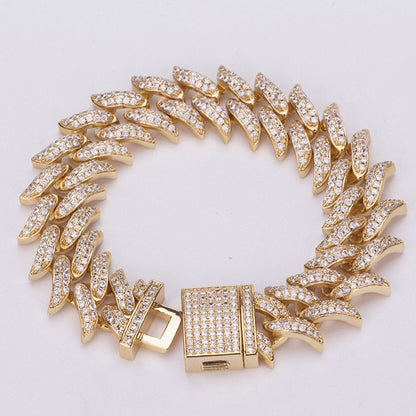 Iced Out Thorns Cuban Bracelet