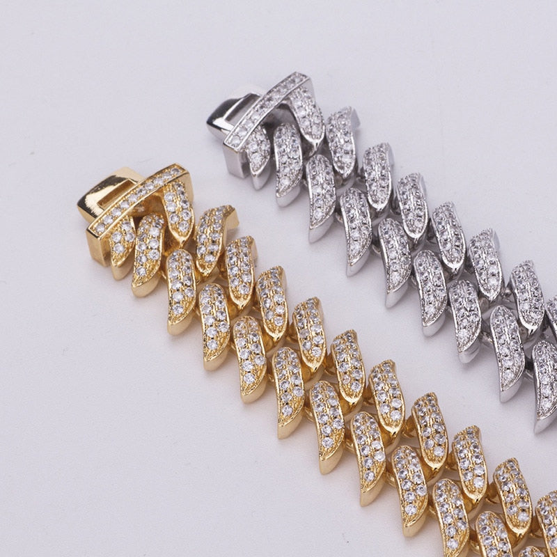 Iced Out Thorns Cuban Bracelet