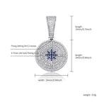 Iced Compass Pendant