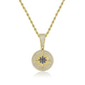 Iced Compass Pendant