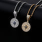 Iced Compass Pendant