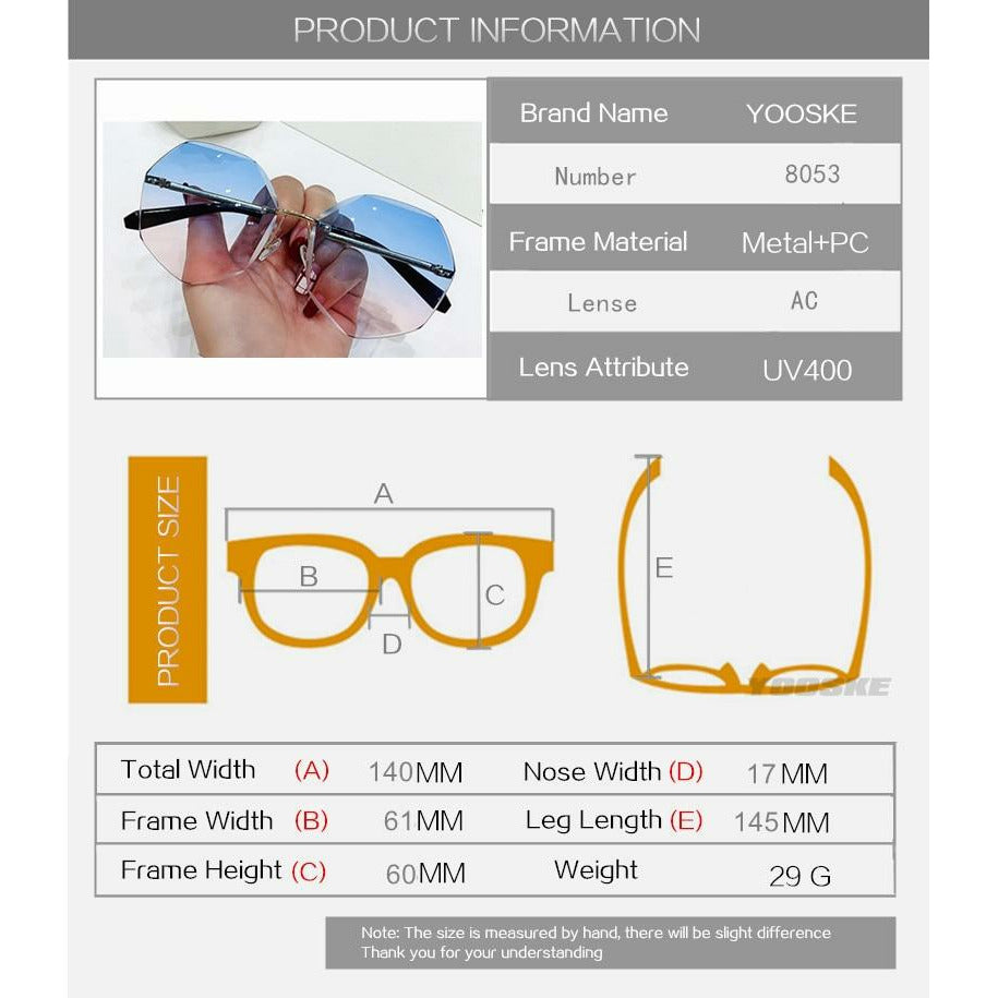 Rimless Unique Sunglasses