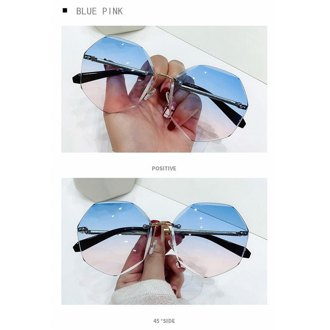 Rimless Unique Sunglasses