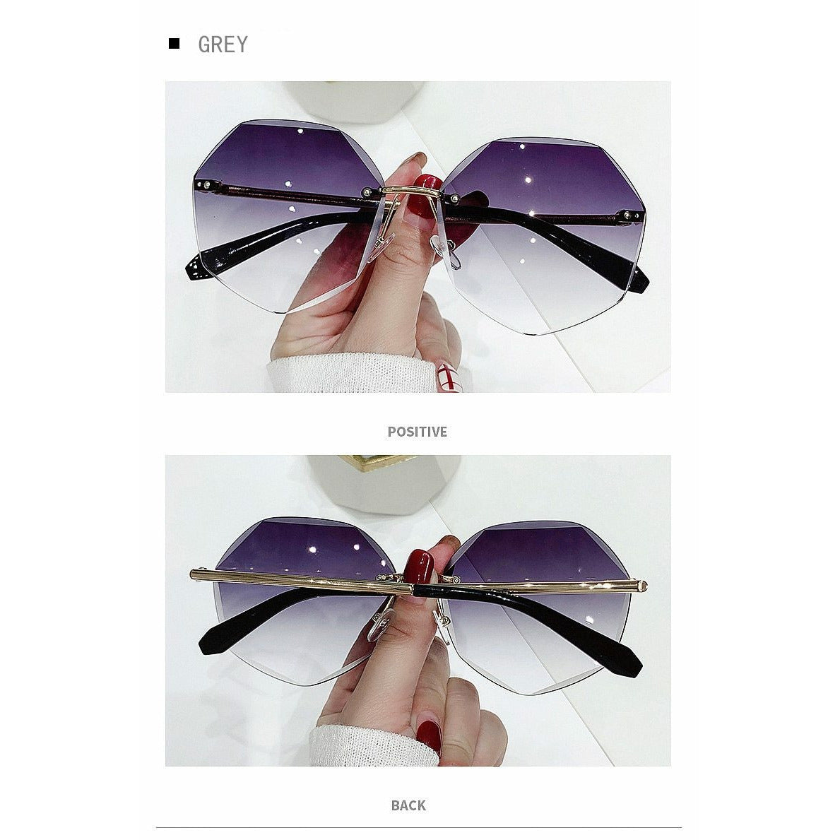Rimless Unique Sunglasses