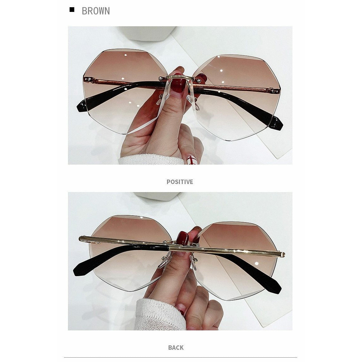 Rimless Unique Sunglasses