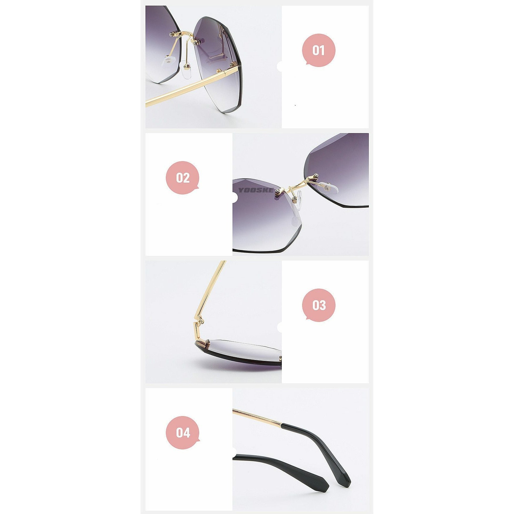 Rimless Unique Sunglasses