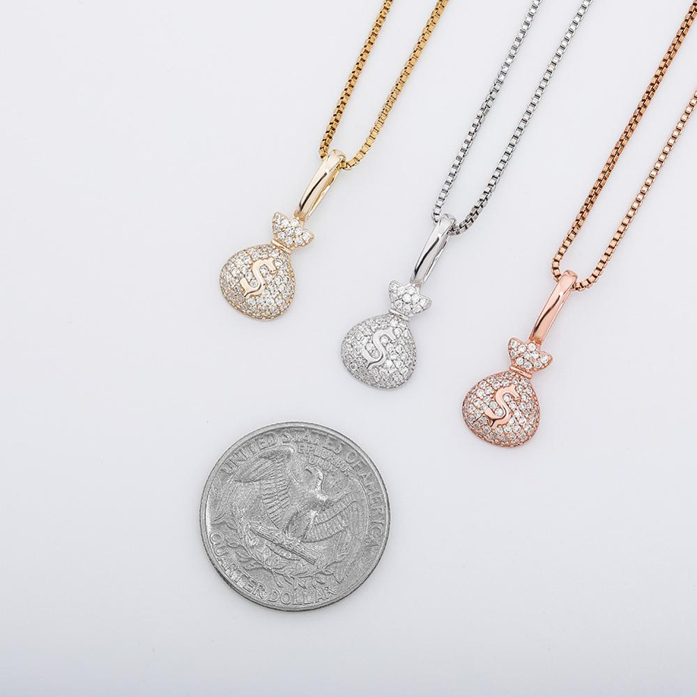 Iced Money Bag Pendant