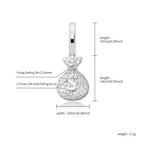 Iced Money Bag Pendant