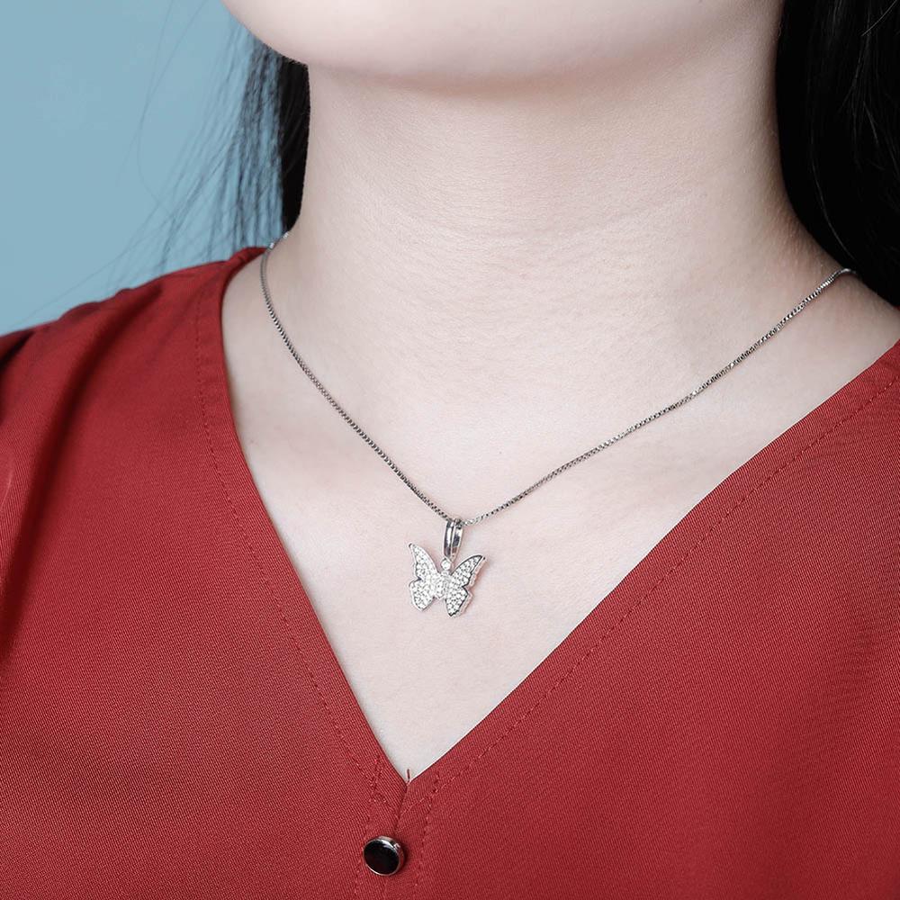 Iced Butterfly Pendant