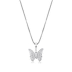 Iced Butterfly Pendant