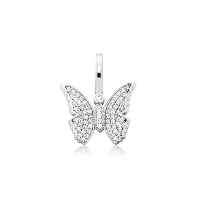 Iced Butterfly Pendant