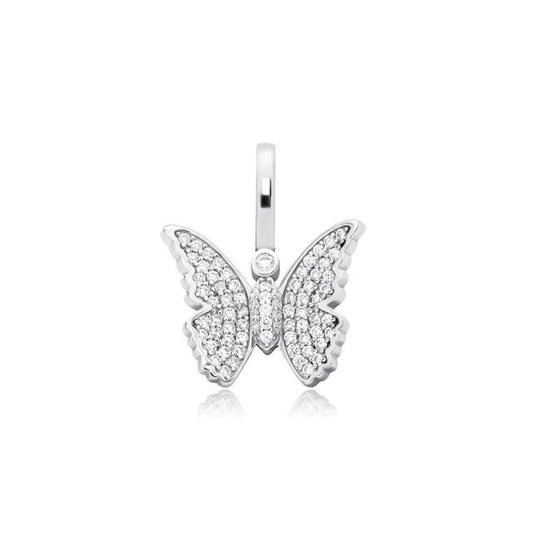 Iced Butterfly Pendant