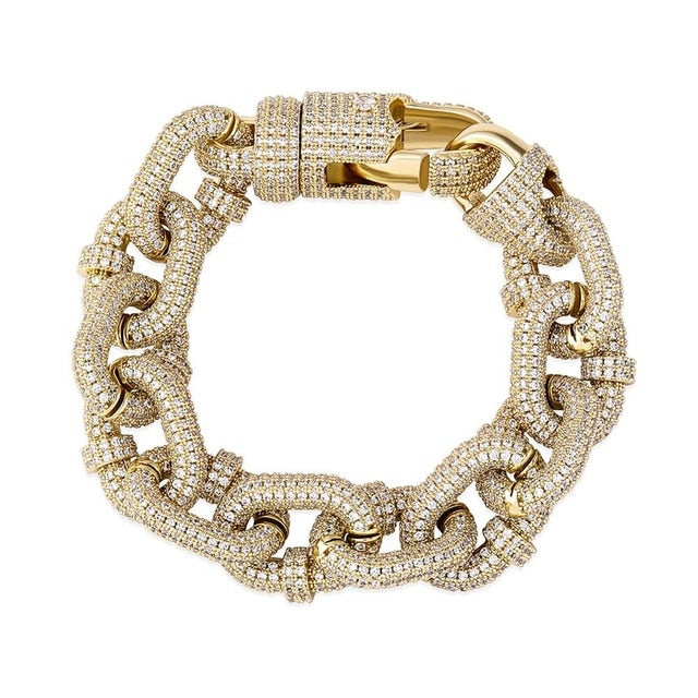 Micro Pave Miami Cuban Chain Bracelet