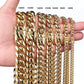 Gold Cuban Necklaces With Crab Clasp
