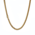 Gold Cuban Necklaces With Crab Clasp
