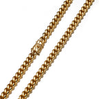 Gold Cuban Necklaces With Crab Clasp