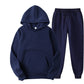 Solid Color Casual Hoodies & Pants