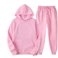 Solid Color Casual Hoodies & Pants