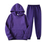 Solid Color Casual Hoodies & Pants