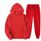 Solid Color Casual Hoodies & Pants