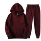 Solid Color Casual Hoodies & Pants