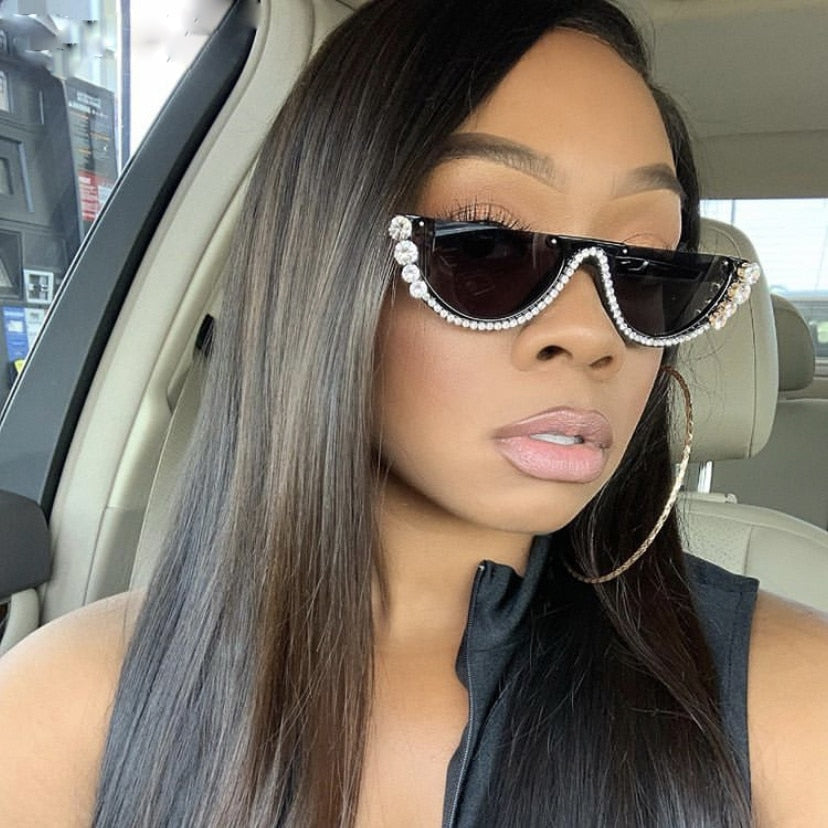 Diamond Cat Eye Sunglasses