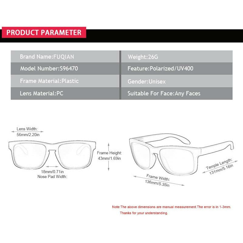 Square Polarized Sunglasses
