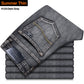 New Men's Classic Style Advanced Stretch Regular Fit Denim Grey Blue Jeans