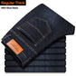 New Men's Classic Style Advanced Stretch Regular Fit Denim Grey Blue Jeans