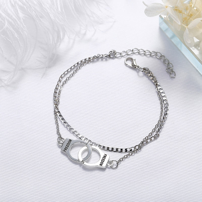 Handcuffs And Other Anklet Fashion Multilayer Foot Chain's