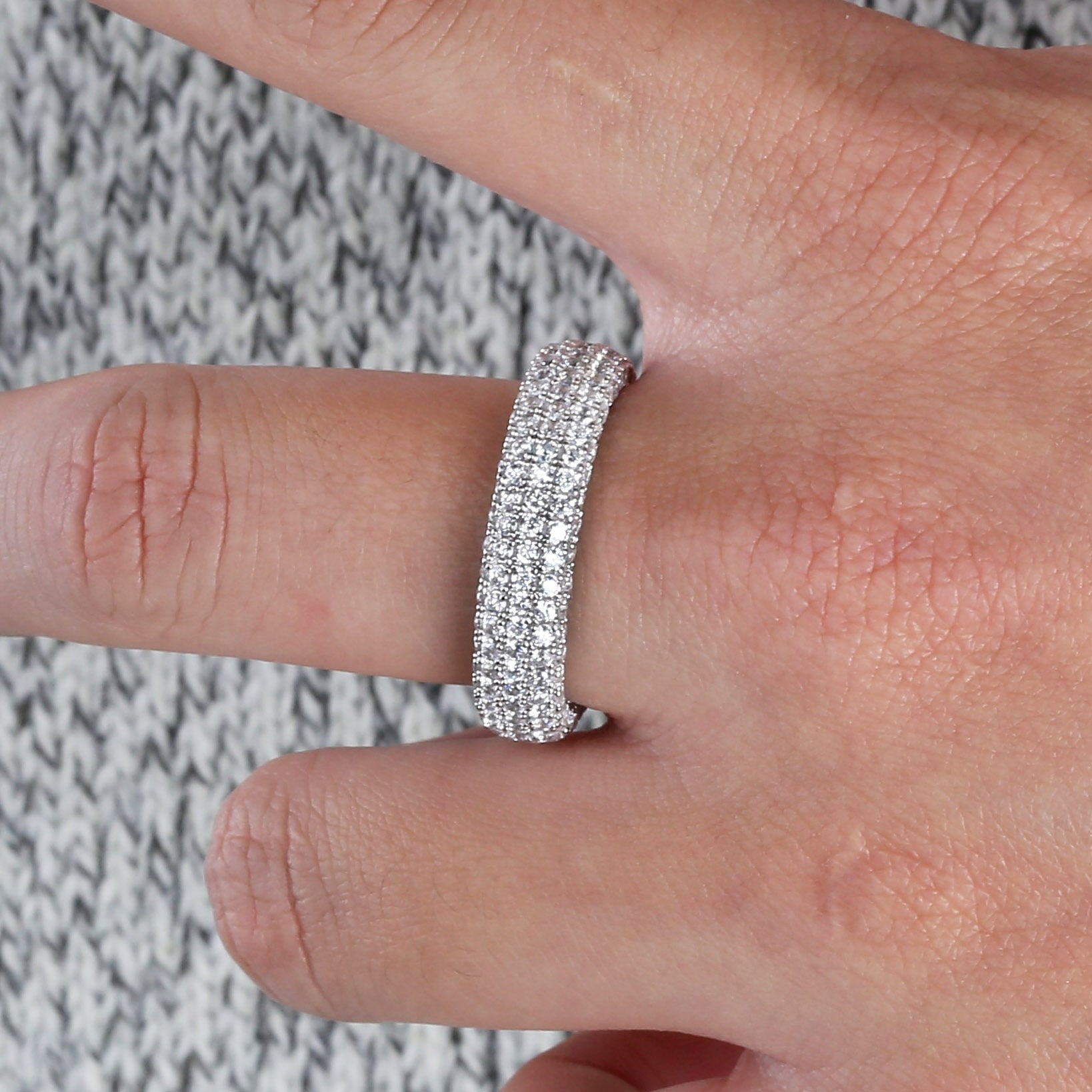 Iced Sterling Silver Ring