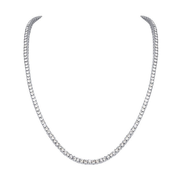 14K White Gold Tennis Chain