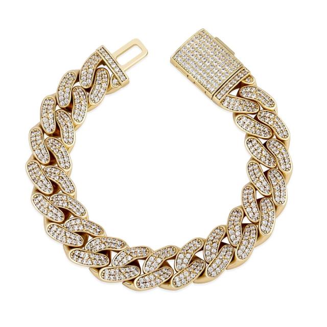 Iced 14k Clasp & Bracelet