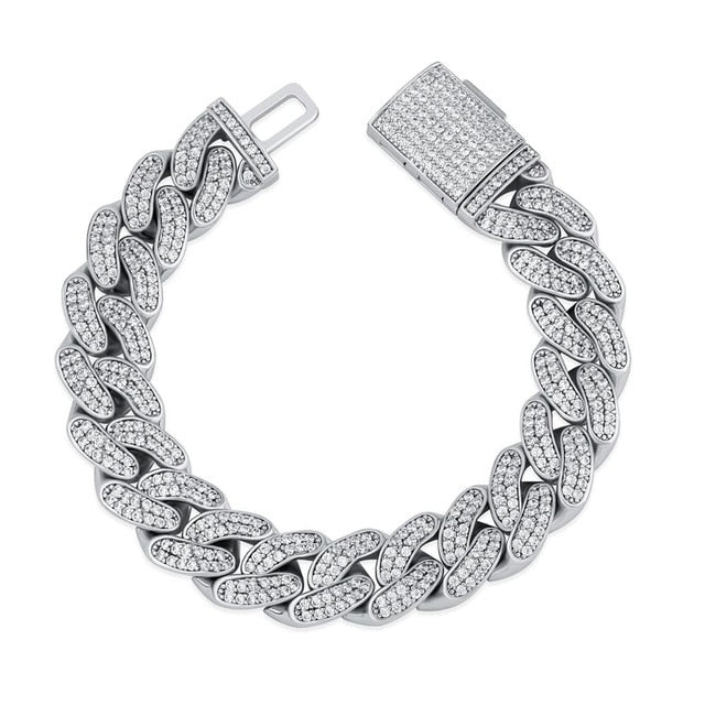 Iced 14k Clasp & Bracelet
