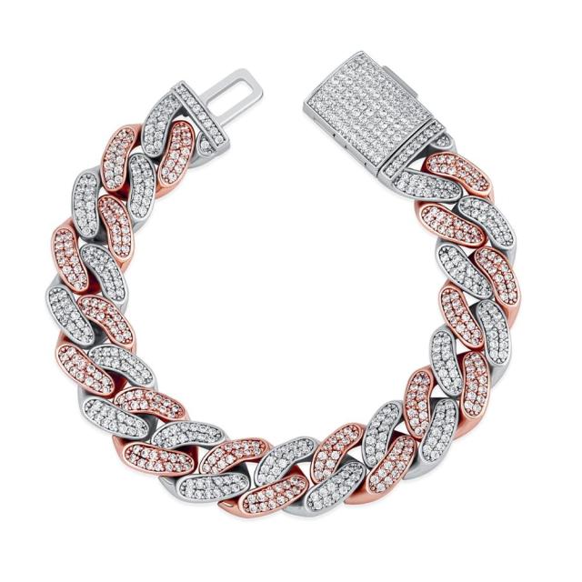 Iced 14k Clasp & Bracelet