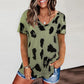 Leopard V Neck Top