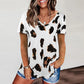 Leopard V Neck Top