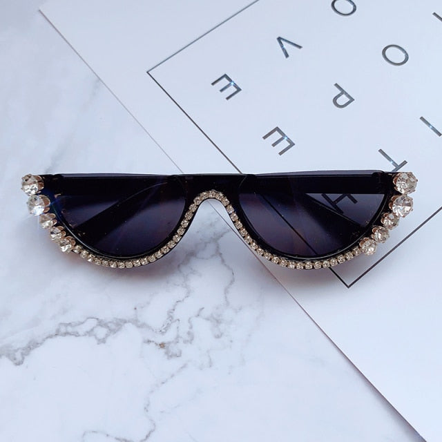 Diamond Cat Eye Sunglasses