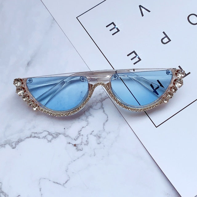 Diamond Cat Eye Sunglasses